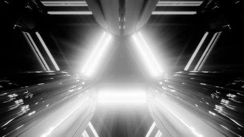 Moving forward through an endless futuristic triangular tunnel. Futuristic  and science fiction concept. 4K vertical video Animation loopable  background 13224035 Stock Video at Vecteezy