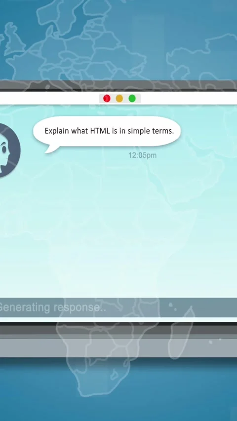 Animation of artificial intelligence data processing over screen and world map Stock Footage 343640902