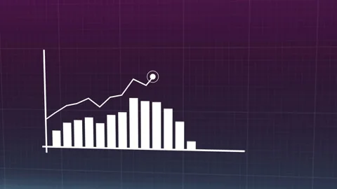 Animation of ascending blue histogram c... | Stock Video | Pond5