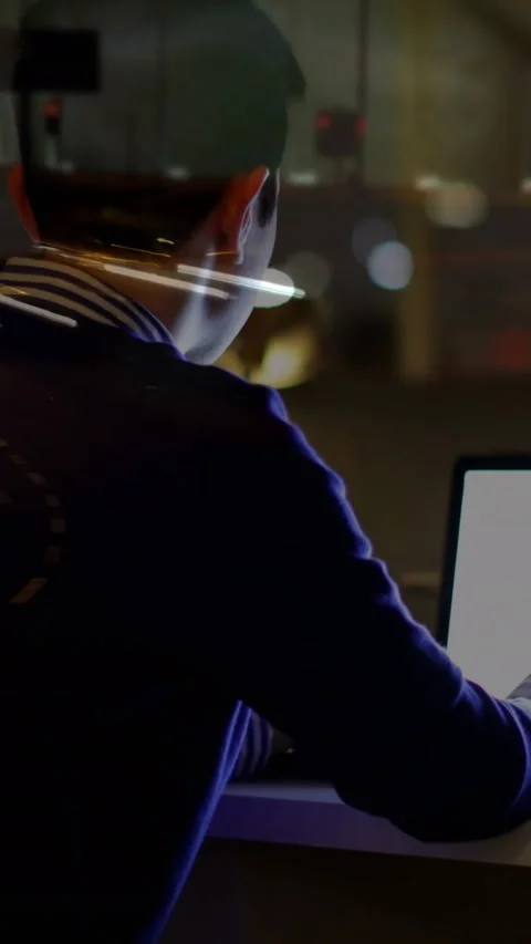 Animation of asian businessman using computer over data processing and cityscape Stock Footage 323783652