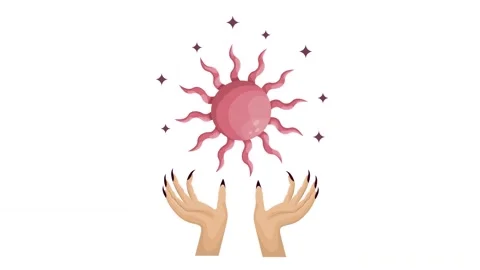 Animation of an astrological illustration. Mystical. Stock Footage 219048438