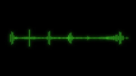 Animation of Audio spectrum waveform, HUD interface element Stock Footage 247354926