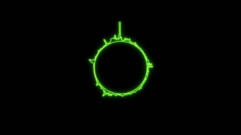 Animation of audio visualizer on black background. Color music equalizer Stock Footage 147502706