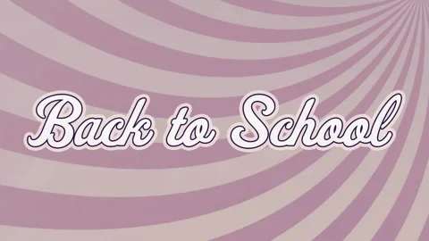 Animation of back to school text over purple pattern background 库存影片 307575752