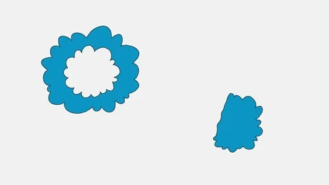 Animation background cloud Cartoon Style Stock Footage 126578010