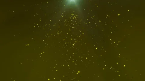 Animation background flying light yellow or white particles in light beams. Stock Footage 86277085