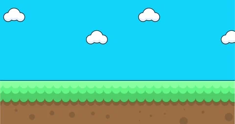 Animation background grass field repeat loop Video stock 311604184