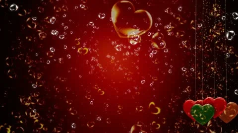 Animation background  hearts Stock Footage 20495500