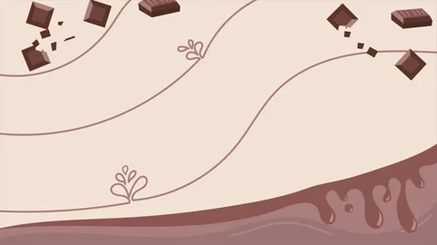 Animation of background of melted dark chocolate and chocolate chips Stock Footage 315140860