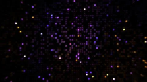 Animation background with the motion of glowing mosaic tiles, seamless loop Stock Illustration