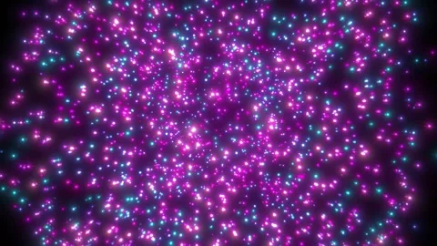 Animation background of particles emitting light, colorful dust, guiding ligh Stock Footage 311165600