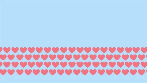 Animation of background pattern love. Happy Valentine day Stock Footage 99673391