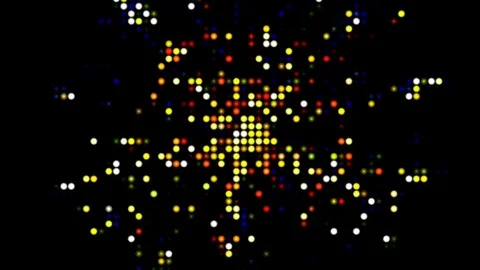 Animation background puzzle motion glowing red and white Stock Footage 122228531