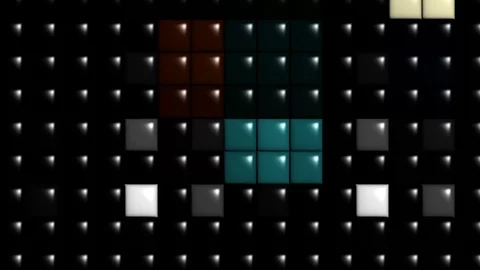 Animation background puzzle motion glowing red and white. Stock Footage 122228814