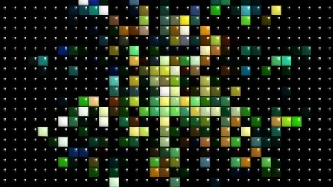 Animation background puzzle motion glowing red and white. Stock Footage 122228815
