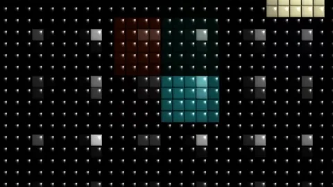 Animation background puzzle motion glowing red and white etc premium Stock Footage 122229169