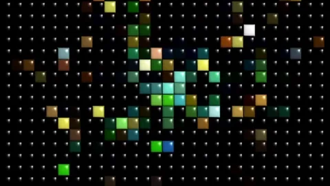 Animation background puzzle motion glowing red and white etc premium Stock Footage 122229229