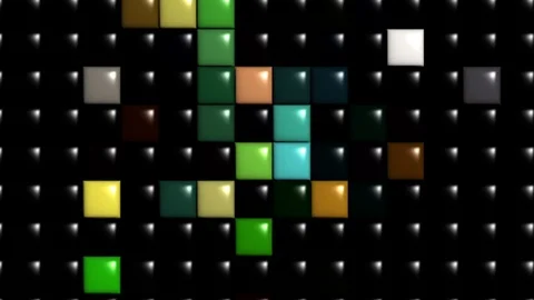 Animation background puzzle motion glowing red and white etc premium Stock Footage 122229282