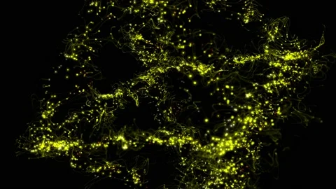 Animation background of shining particles. Stock Footage 237994776
