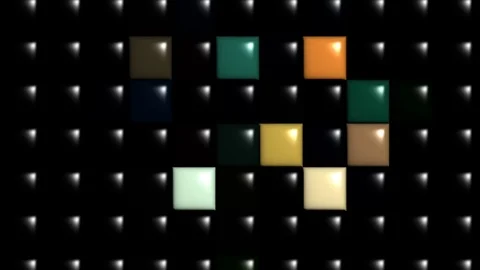 Animation background slow motion glowing of mosaic tiles Stock Footage 122230319