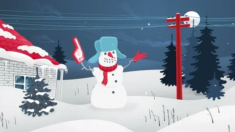 Animation Background Snowman Stock Footage 126578179
