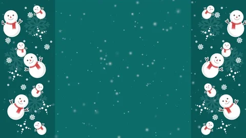 Animation background snowman for greeting Video stock 98434456