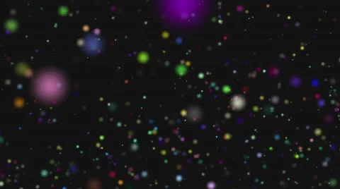 Animation backround texture of colorful sphere orbs falling on black Video stock 51469314