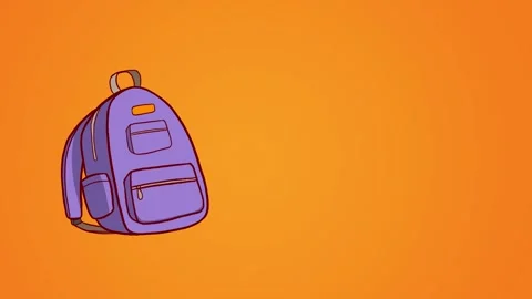 Animation of bag in cartoon style with empty place to insert. Looped animation.  Stock-Footage 257346137