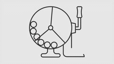 Animation of ball draw machine black linear icon Stock-Footage 249245274