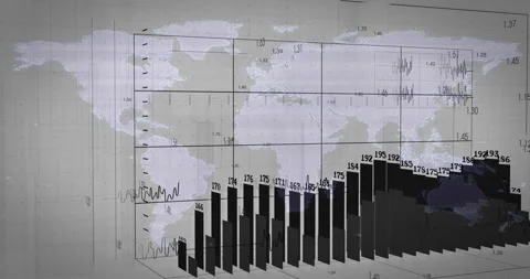 Animation of bar graph and line chart il... | Stock Video | Pond5
