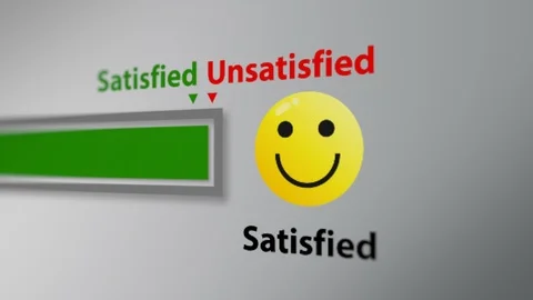 Animation of Bar Indicator With Satisfied and Unsatisfied Stock Footage 119231794