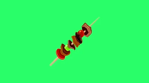 Animation barbecue isolate. Stock Footage 249887758