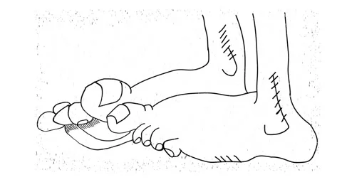 Animation of bare feet feeling cold. Видео 169655440