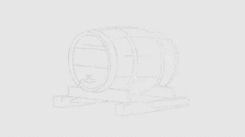 Animation of Barrel drawn with chalk. Stock Footage 171012330