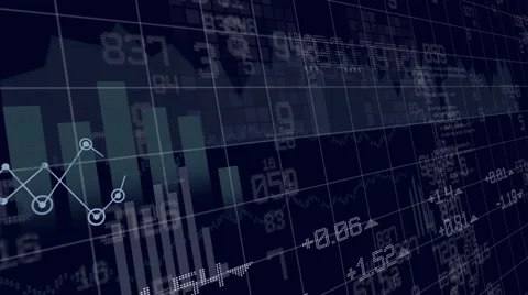 Animation bars and numbers Stock Footage 50125928