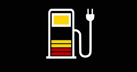 Animation of the battery charging level on the car dashboard. Graphic Animation 스톡 동영상 146115110