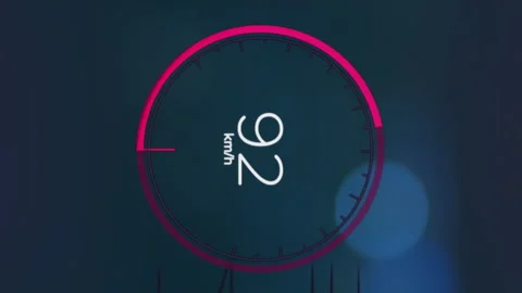 Animation of battery icon, changing numbers in loading circle, navigation Stock Footage 314124854