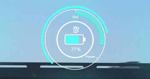 Animation of battery level over timelaps... | Stock Video | Pond5