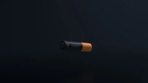 Animation of a battery on a neutral dark background Stock Footage 137867925
