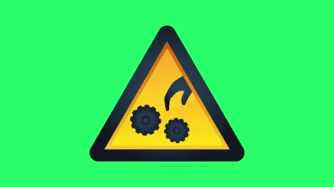 Animation be careful of your hands sign on green screen. Stock Footage 277497144