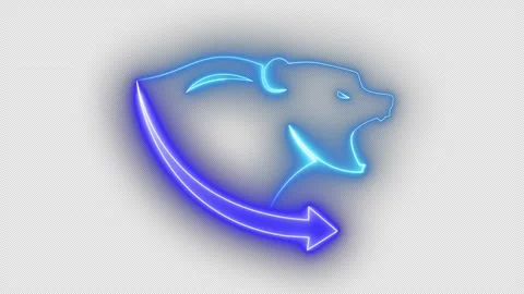 Animation of bear icon with down arrow isolated on transparent background. 스톡 동영상 288324101