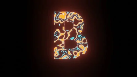 Animation of beautiful texture or pattern formation on the Letter B. Stock Footage 138022063