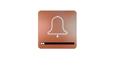 animation bell icon with a volume scale. | Stock Video | Pond5