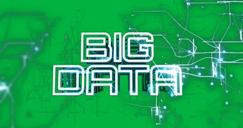 Animation of big data and connections on transparent background Stock Footage 347310516