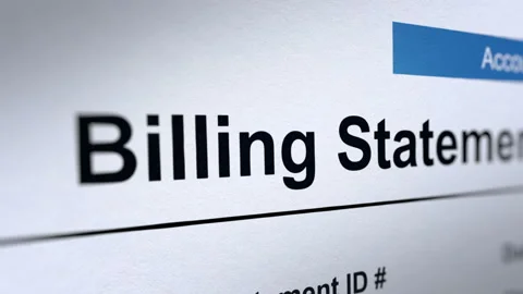 Animation of Billing Statement Stock Footage 140895591