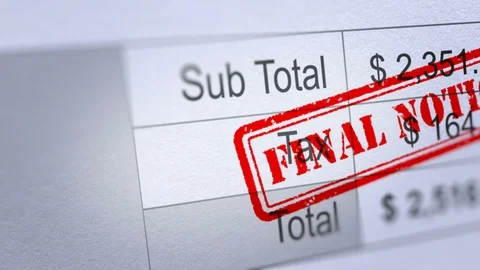 Animation of Billing Statement with Paid Stamp Stock Footage 125692006