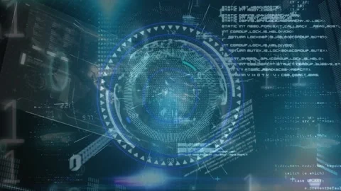 Animation of binary code and diverse data processing on digital screen Stock Footage 327523516