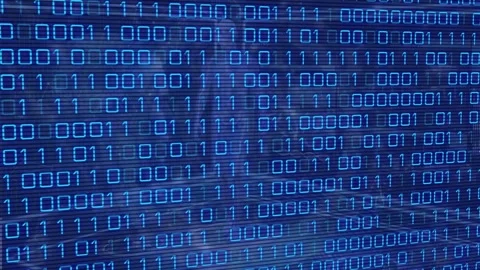 Animation of binary code and dna on navy background Stock Footage 329516579