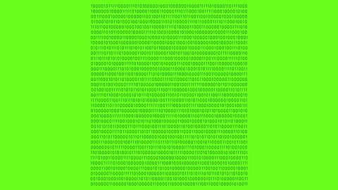 Animation of binary code on green chromakey Stock Footage 264700613