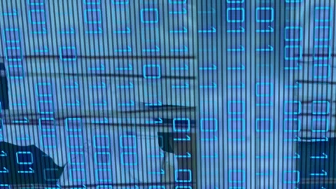 Animation of binary code over hands of lab workers Stock Footage 313037850